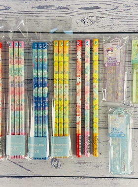 日本sunstar三丽鸥像梦一样可爱系列铅笔组合装折叠尺子文具