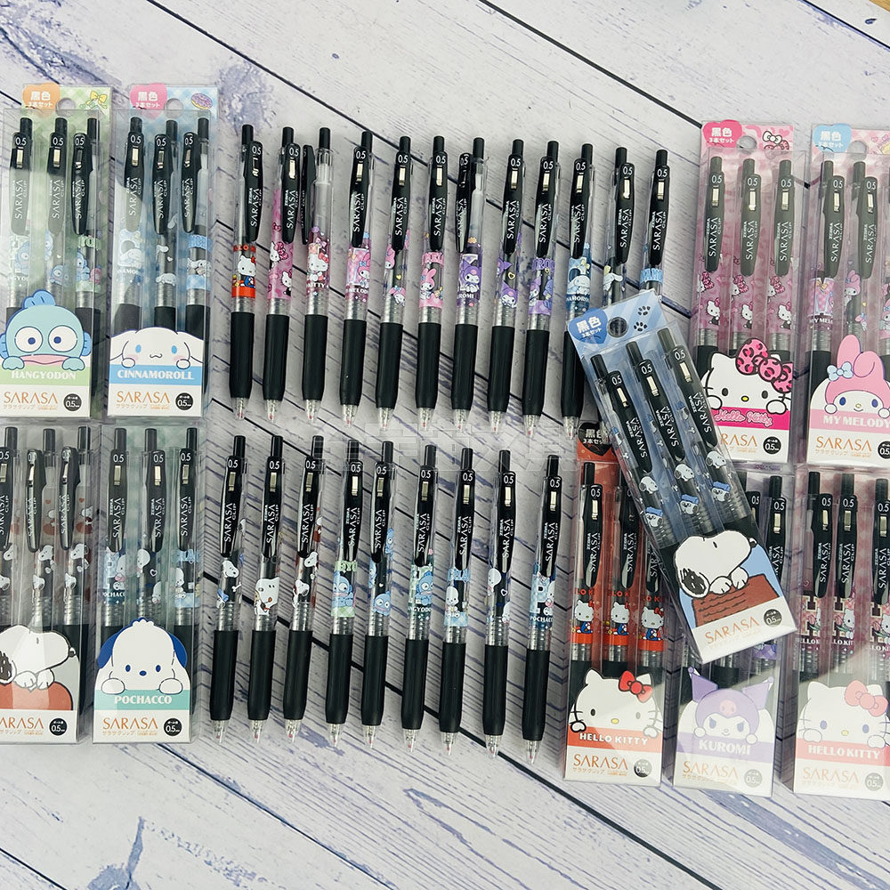 日本ZEBRA/斑马Kitty史努比三丽鸥联名限定款黑色按动中性笔图片
