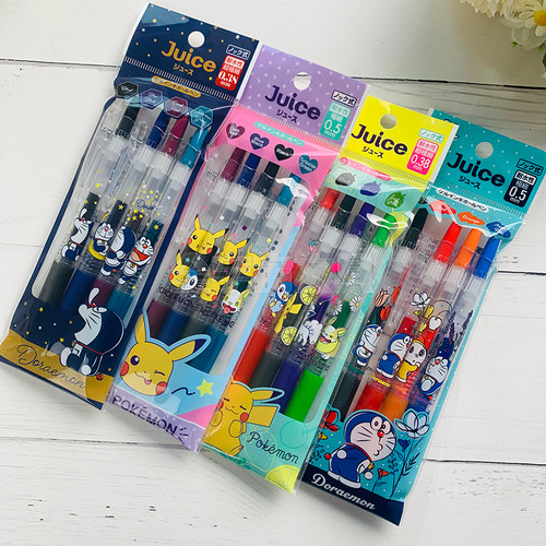 【30%off】 日本PILOT百乐juice果汁笔皮卡丘哆啦A梦限定中性笔