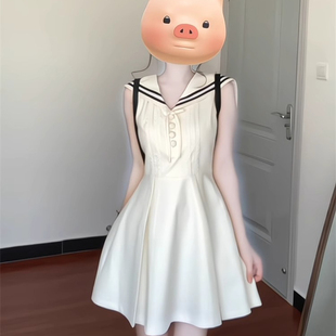 法式 富家千金高级感甜美小个子气质漂亮白色连衣裙女夏季 2025新款