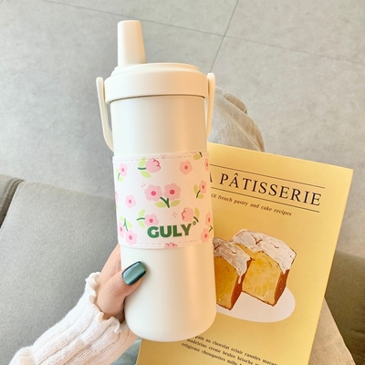 女生高颜值大容量吸管保温杯子