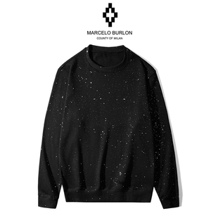 潮牌正品Marcelo 马塞洛mb翅膀满天星长袖卫衣秋冬圆领男女款上衣