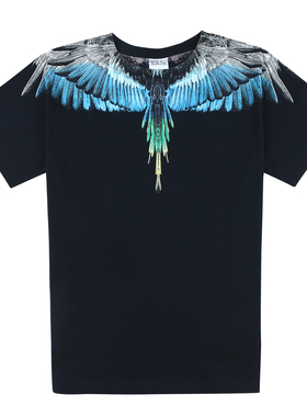 2022海外Marcelo Burlon马塞洛布隆MB翅膀短袖T恤羽翼印花棉质男