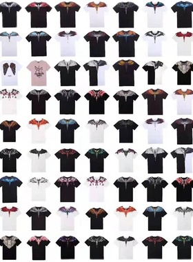 Marcelo ss22马克布隆MB翅膀短袖T恤水滴幻影阴阳宽松情侣装男女