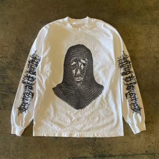 情侣上衣 T恤原宿风新款 300克重磅 趣味印花宽松嘻哈学生日系长袖