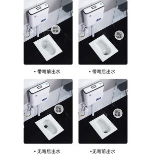 蹲便器家用陶瓷冲水箱整套装 便池厕所臭大便器二代 卫生间蹲坑式