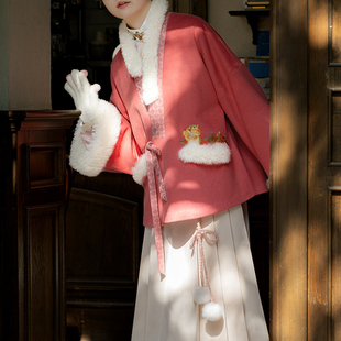 裳宫语【树莓慕斯】汉元素改良交领袄马面裙2024年冬*售完不补