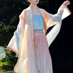 百迭裙吊带披帛2025春夏 宋制汉服宋背心长衫 裳宫语 春晓