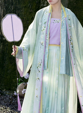裳宫语【燕归时】宋制汉服绣花对襟长衫天丝短衫百迭裙2026春上新