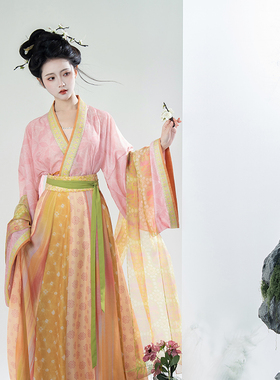 裳宫语曛曛魏晋南北朝风复原风仙气汉服褶衣齐腰18破交窬裙春夏秋