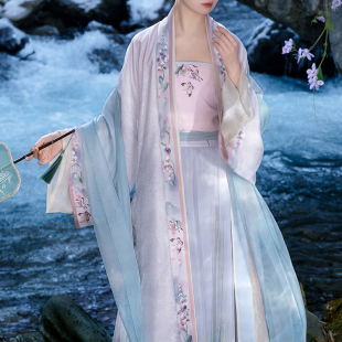 裳宫语【浮香曲】宋制汉服全缘边褙子对襟长衫吊带百迭裙春夏款