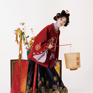 裳宫语【蛇来运转】明制汉服新年战袍方领补服马面裙*售完不补