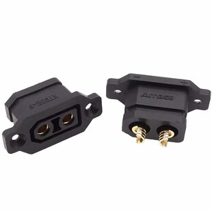 XT90E Fh带固座锂电池充电口插头XT90电动车航模电调公母连接器