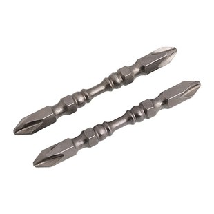 十字电动螺丝刀批头双头S2钢加长强磁性起X子双头风批头