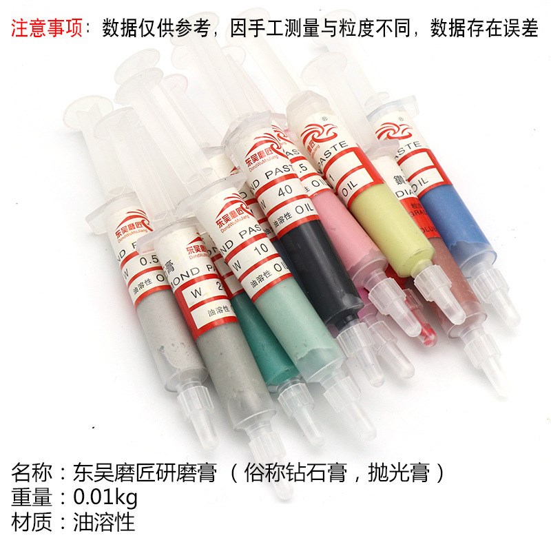 金刚石研磨膏钻石抛光膏金属玉石模具划痕镜面抛光东Y吴磨匠研磨