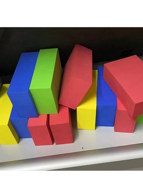 长方形泡沫金刚石打磨手擦片海绵块高密度红黄绿色EVAU方块eva泡