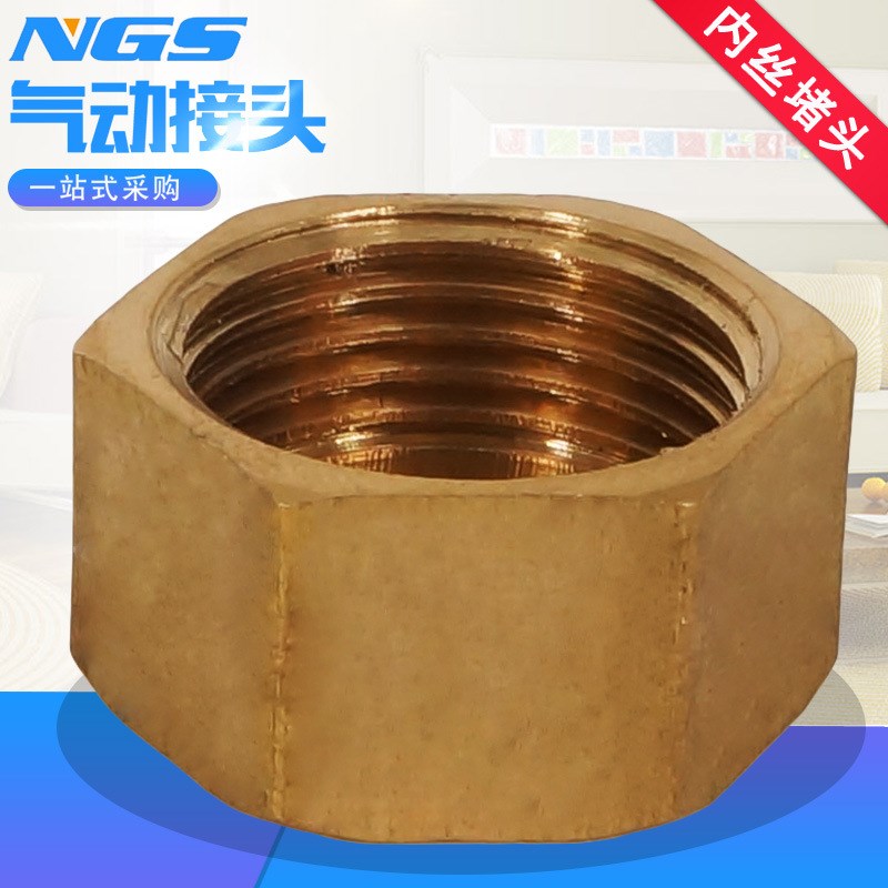 铜金属内丝堵g头堵帽TPF01/2/3/4分四分六分螺丝闷头管堵塞