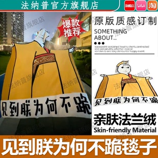 见到朕为何不跪毯子搞怪抽象皇帝龙图法兰绒午睡毯子冬季专用保暖