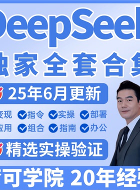 deepseek赚钱教程从入门到精通提示词网课永久会员电子版视频101