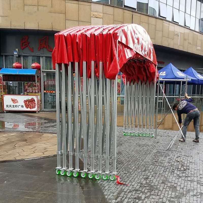 推拉雨棚移动推拉篷围布坚固耐用推拉棚伸缩雨棚移动帐篷防暴雨