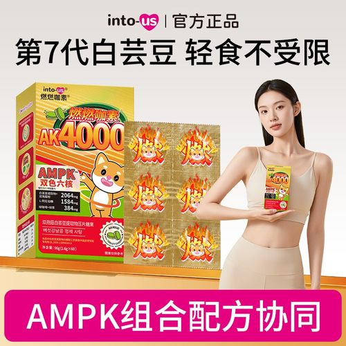达人专属 INTOUS燃燃AK4000餐前片白芸豆咀嚼压片糖果27年5月到期