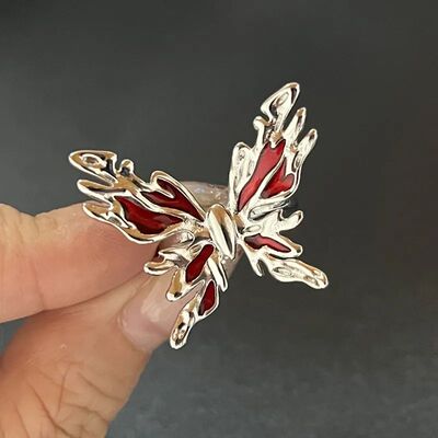 Y2K Crystal Rings Kpop Heart Adjustable Ring Irregular Geome