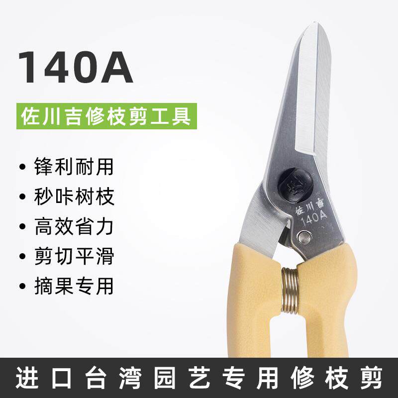 台湾140A修枝剪盆景剪刀果树苗木园艺摘果剪直口手剪桑剪