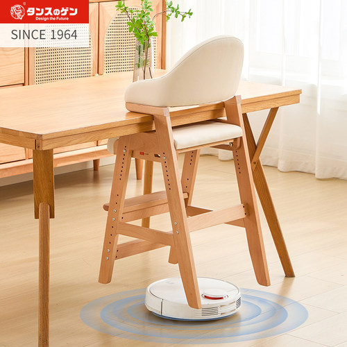 gen儿童餐椅大宝宝成长椅实木升降学习椅吃饭座椅高脚饭厅坐椅ins