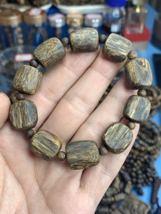 种植棋楠沉香树心油随型桶珠沉水浮 原木色原汁原味