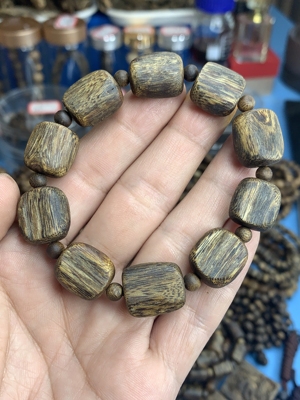 种植棋楠沉香树心油随型桶珠沉水浮 原木色原汁原味