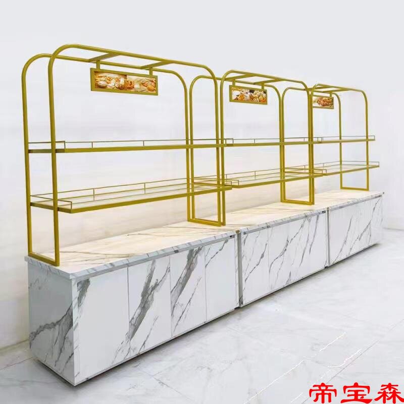 T面包柜面包展示柜边柜蛋糕模型展示架商用烘焙店货架弧形中岛柜
