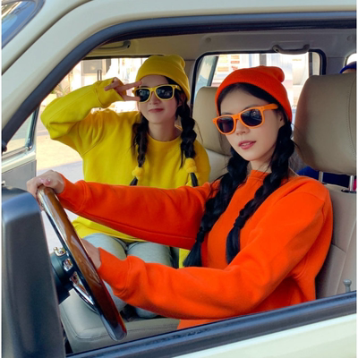 方形亲子太阳镜彩色搞怪墨镜青少年儿童聚会自拍拍照眼镜