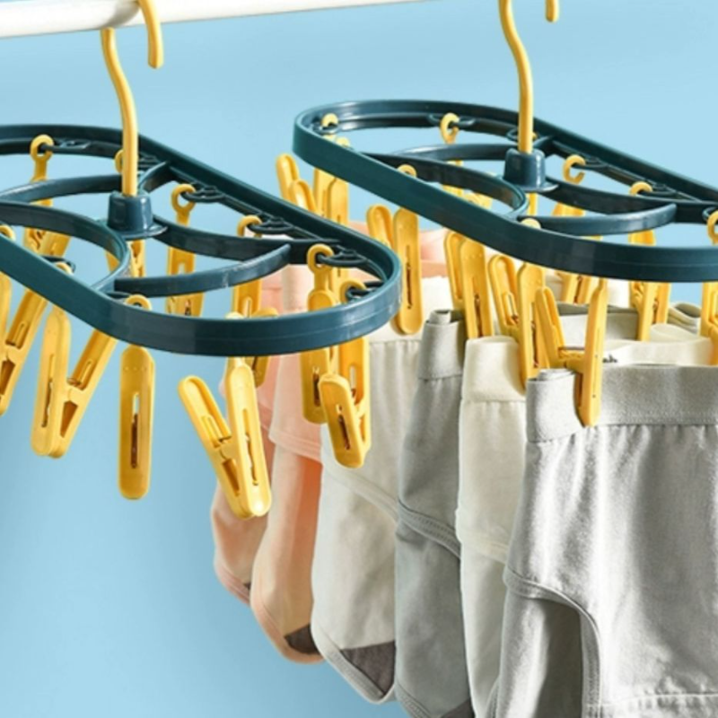 多功能衣架夹子裤架内衣内裤晒袜子家用晾晒神器
