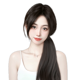 假发辫子女高马尾抓夹新中式编发微卷长发自然仿真低侧马尾假发辫