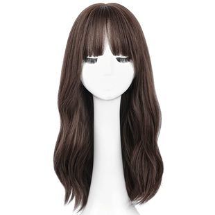 假发女长发仿真全真人发全头套式自然整顶大波浪长卷发中分假发套