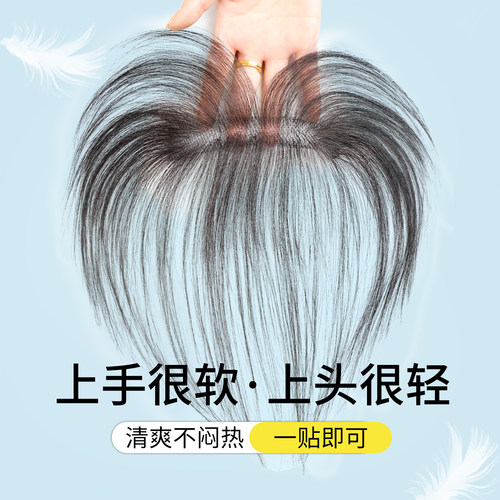 【免发卡】前额无边魔术贴补发片