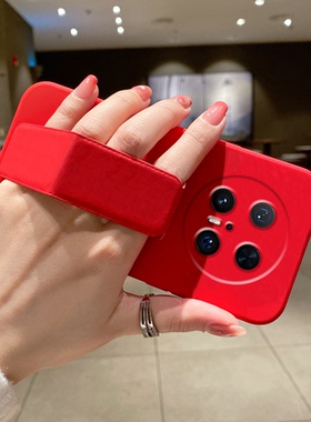 适用于华为Mate80ProMax手机壳简约纯色Mate70极简风mate60Pro+磁吸支架Mate50EPr/P40/30折叠腕带款硅胶软壳