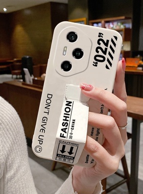 适用于荣耀500Pro手机壳400Pro/300时尚潮牌荣耀200磁吸支架100荣耀90/80/70/60/50折叠腕带60SE硅胶款软壳