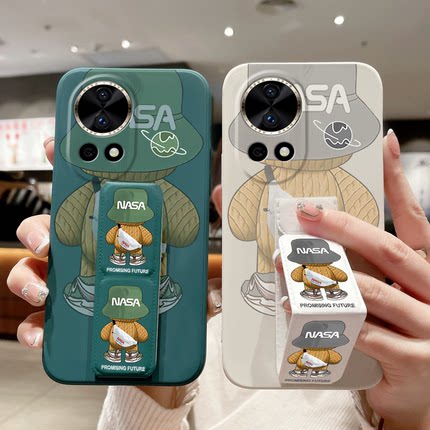 潮牌背包小熊适用华为nova14Pro手机壳nova13磁吸支架12Ultra/11/10/9/nova8/7/nova6/5/4/3男女款高级感硅胶