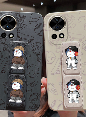 适用于华为Nova15Pro手机壳14活力版新款nova13/12全包防摔11Pro磁吸支架10/9/8折叠腕带个性潮牌男款机器猫