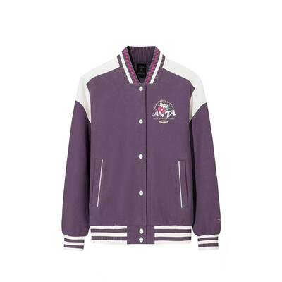 安踏2026女春季新款棒球服潮流运动夹克外套针织上衣162618714S