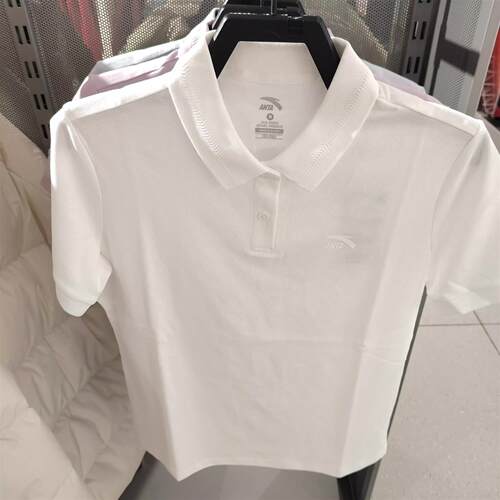 安踏大师POLO衫女正肩商务短袖夏新款2透气休闲T恤上衣162628113