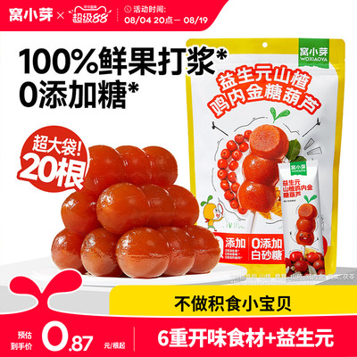 窝小芽鸡内金山楂棒棒糖无添加糖葫芦儿童零食送婴幼儿宝宝辅食谱