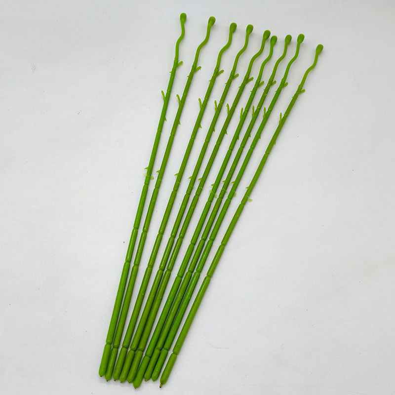 弯头玫瑰花杆香皂叶丝网花配件杆