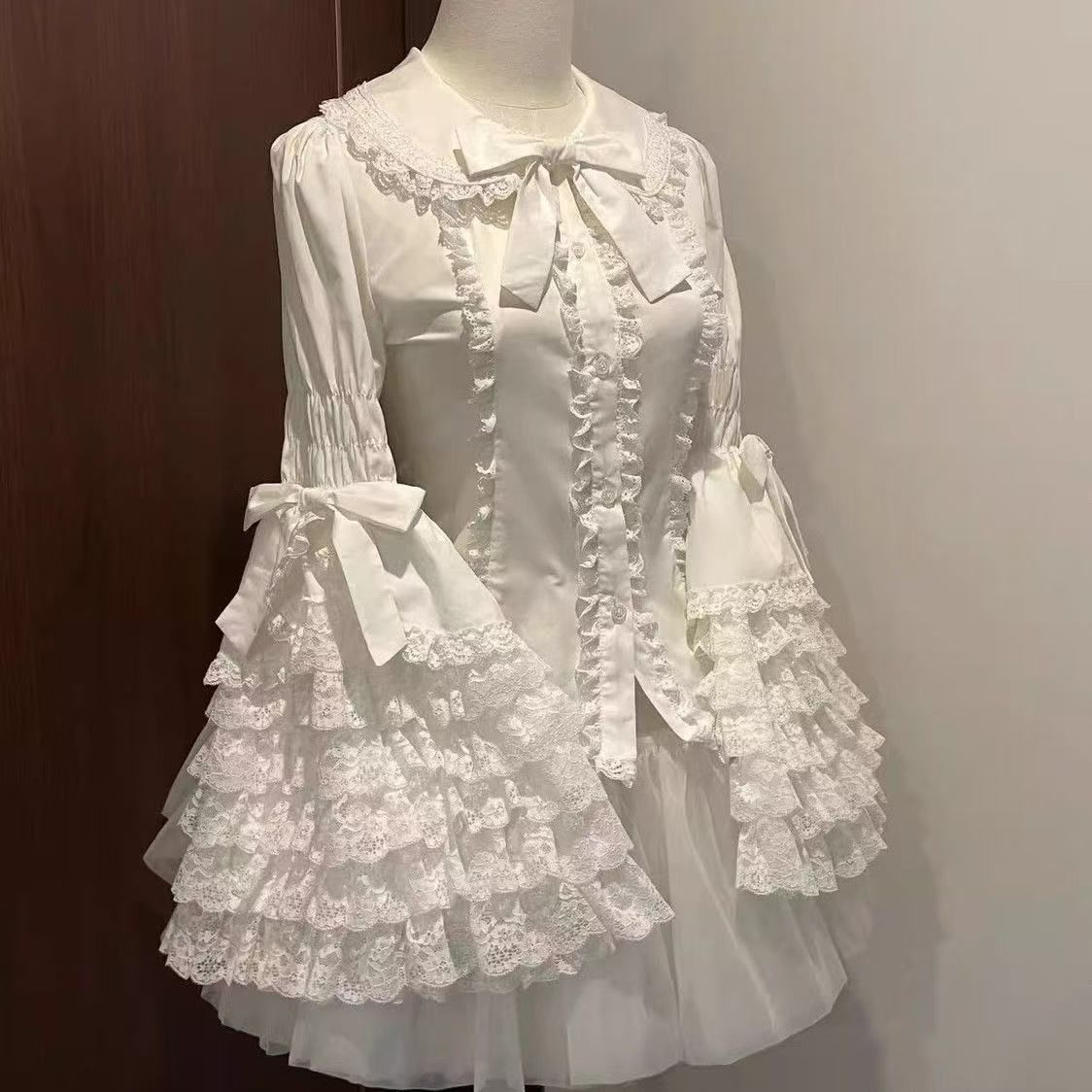 蕾丝doll感lolita姬袖衬衫内搭