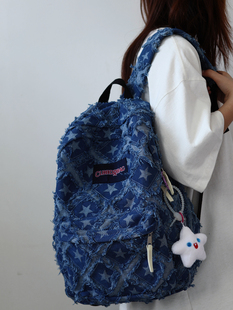 背包女双肩包女旅游轻便设计感小众帆布包男款 书包初中女生大学生