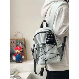 户外登山旅行小号迷你双肩包女小型复古轻便小书包儿童出游小背包