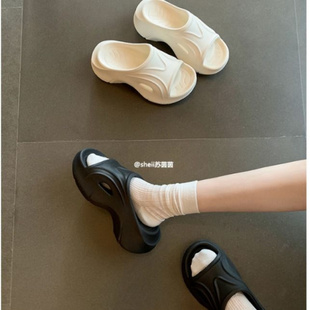 一字带休闲厚底增高拖鞋 巴黎盛夏 凉拖女外穿夏