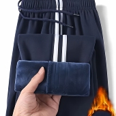 加绒春秋直通校裤 校服裤 三条杠两条杠一条杠冬季 藏青小学初中高中