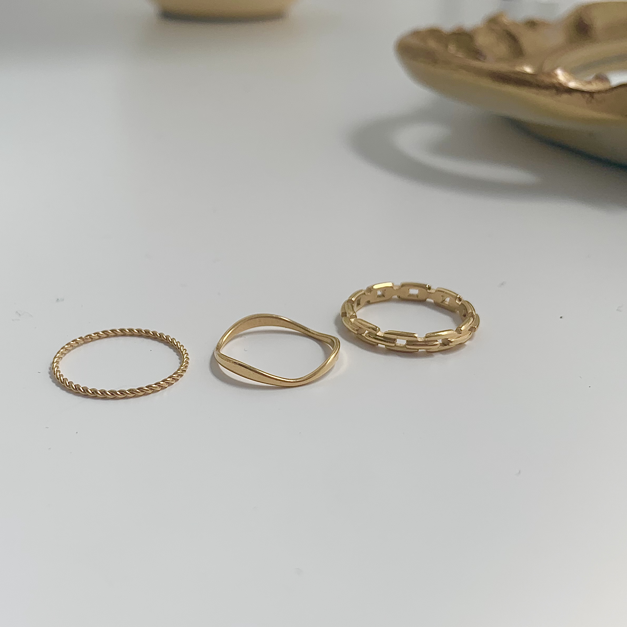 气质戒指豌豆饰物钛钢简约女